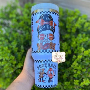 Retro Football Mama 40oz Tumbler: Loud Mouth Design