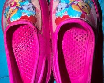 Paw Patrol Toddler Sandals: Bright Pink, Rubber Foam Grip (7/8 Size)