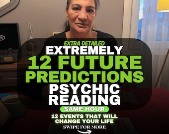Extremely 12 Month Predictions Psychic Reading | 2026 Future Predictions, Love, Career (Same Hour Delivery)