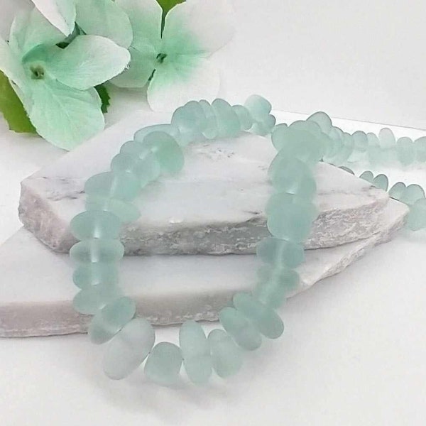 Frosted Seaglass Pendant Necklace: Trendy Layering Jewelry