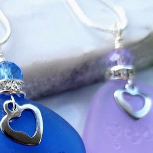 Collar de vidrio marino, regalo para ella, collar de paz inspiradora, collar con mensaje de sanación personal, regalo de aliento para tiempos difíciles