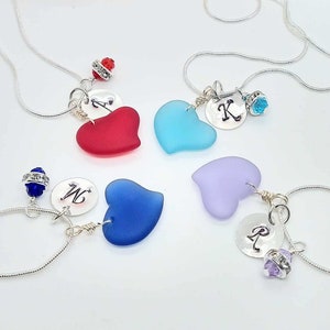 Collar de regalo para el Día de la Madre, collar con colgante de corazón, recuerdo de "Te amo", joyería inspirada en el amor, collar personalizado para ella.