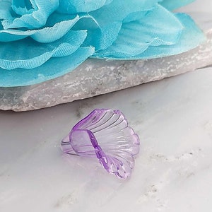 10 Piece Transparent Purple Acrylic Flower Beads 20mm, Jewelry Making, Jewelry Findings, Floral Beads