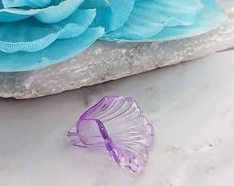 Transparent Purple Acrylic Flower Beads: Jewelry Making Supplies (20mm, 10 Piece)