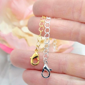 3 Inch Chain Extender  • Bracelet & Necklace Extension in Gold or Silver Finish • Adjustable Chain , Findings For Jewelry