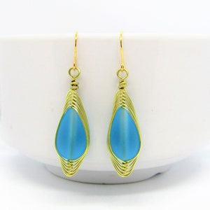 Teardrop Earrings 14k Gold Plated Small, Medium, Large Drop Earrings - Gold Statement Earrings Dome - Lightweight Waterdrop Earrings for Her