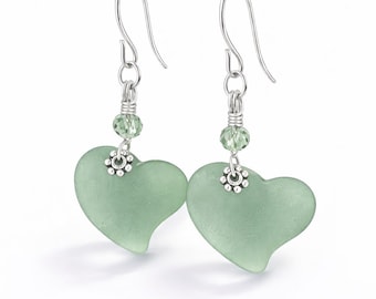 Silpada  Rare Silpada Sterling Silver and Green Seafoam Glass Seychelles Earrings W2457 main image 1