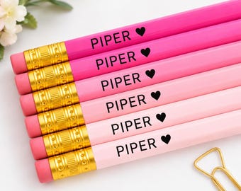 Back to School Personalized Pencils | Custom Name Pencil Set for Students | First Day of School Gift | Classroom Supplies