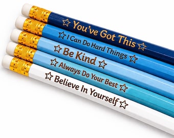 Encouragement Gift for Kids Positive Affirmation Pencils Motivational Gift for Daughter Student Confidence Gift Back to School Gift