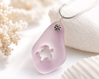 Pink Sea Turtle Necklace Set, Sea Turtle Jewelry, Turtle Lover Gift, Ocean Lover Gift, Beach Jewelry, Coastal Necklace and Earrings Set