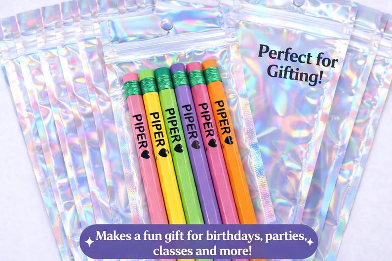 Personalized Pink Pencils Set of 6 | Custom Name Pencils | Teacher Gift | Back to School Supplies | Kids Gift | Stocking Stuffer image 2