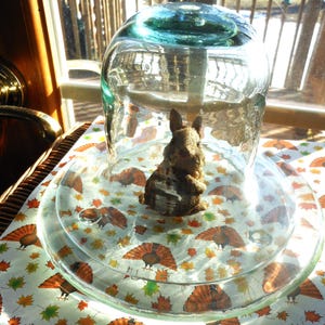 Flared Glass Cloche, Hand Blown, Vintage