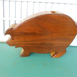 Wooden Pig Figure (Bank) , Collectable