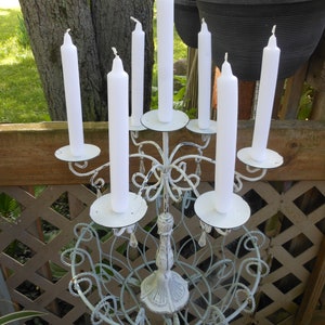 Shabby Metal Candelabra - distressed