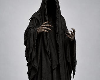 Ringgeestgewaad, zwarte ruiterkleding, ringgeestkostuum, Halloweenoutfit