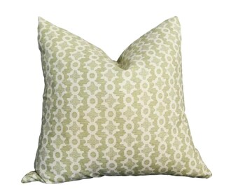 Sister Parish Pillow Cover - Palm Green Pillow Cover - Clara B Palm Celery Green