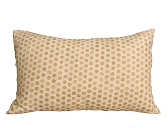 Lisa Fine Tika Fabric in Nutmeg linen pillow cover