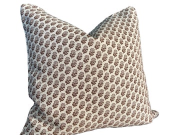 Lisa Fine Rambagh in coco Reverse pillow covers