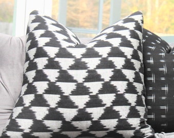 MotifPillows on Etsy A large scale ikat style striped pillow