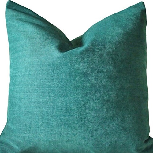Decorative Teal Blue Pillow Dark Turquoise Pillow Cover Etsy