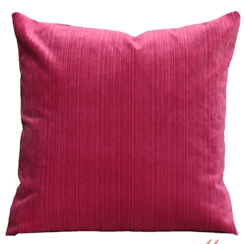 Dark Pink Pillow Raspberry Pink Striped 