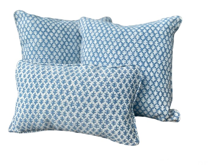 Sister Parish Burma in Summer Blue Performance Pillow Cover - Etsy