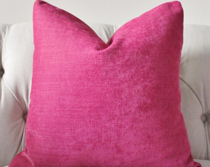 Dark Pink Pillow Raspberry Pillow Cover Designer Magenta Etsy