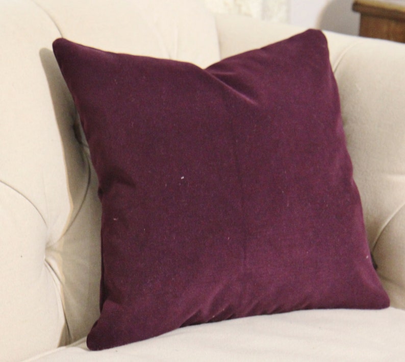 Eggplant Pillow Cover Deep Purple Pillow Cover Plum Pillow Etsy