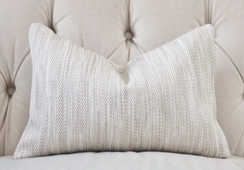Modern Home Decor Neutral Pillow Cover Gray Beige Herringbone Pillow Scalamandre Geometric Greige Pillow Neutral Stone