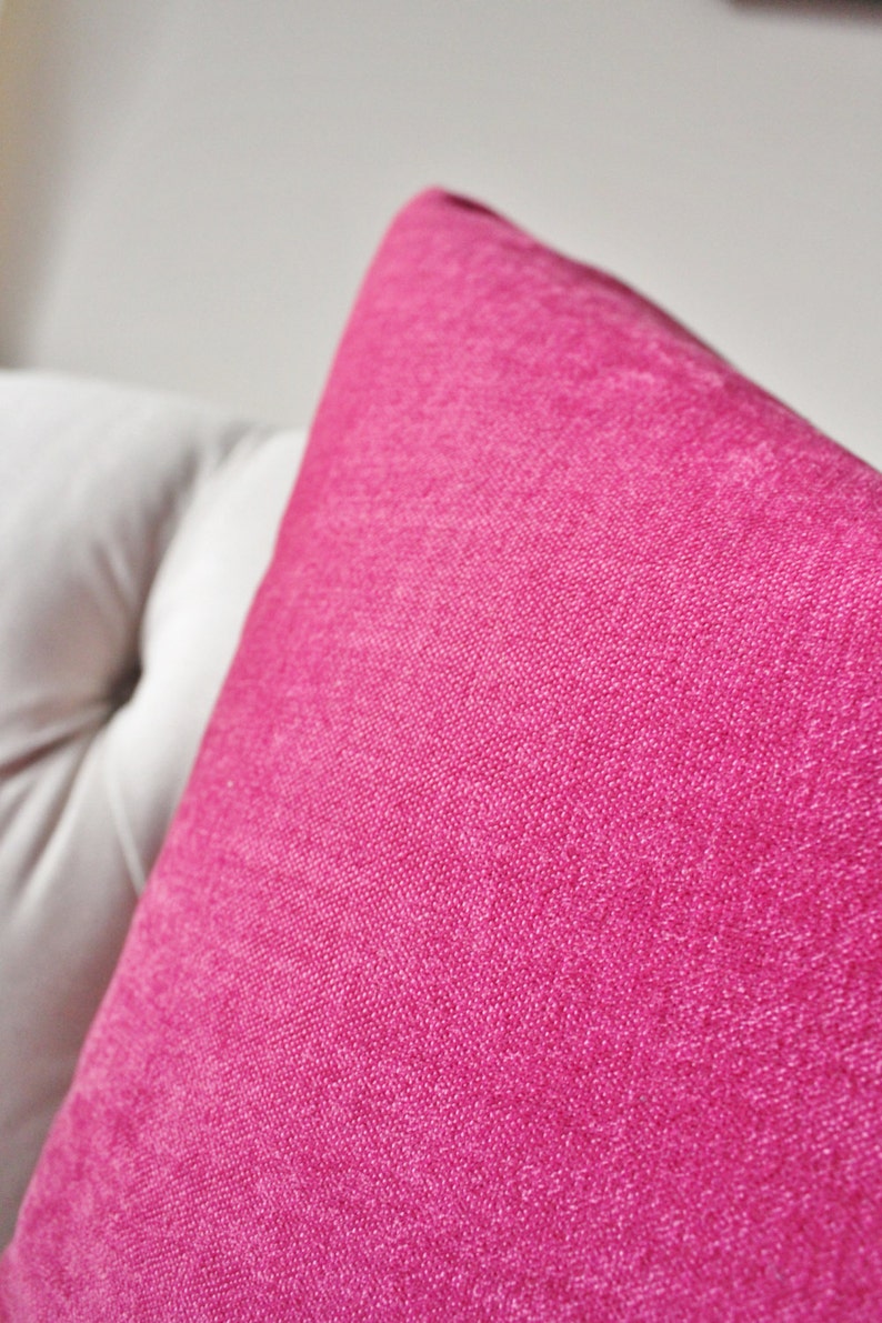 Dark Pink Pillow Raspberry Pillow Cover Designer Magenta Etsy