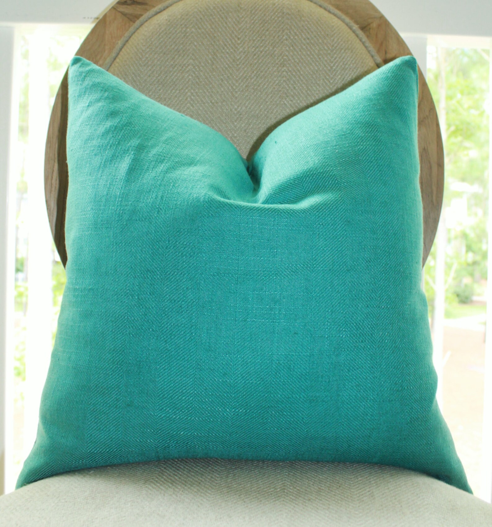 Decorative Turquoise Blue Pillow Teal Green Pillow Cover Etsy