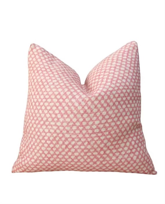 Pink geometric pillow hotsell