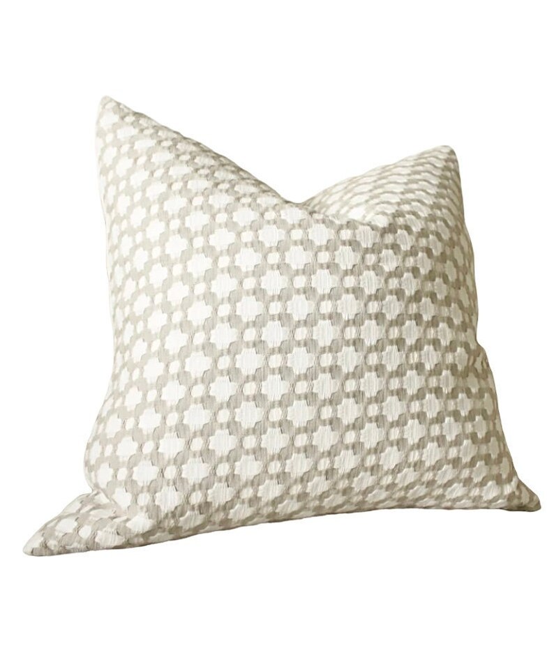Schumacher Betwixt Stone Pillow Neutral Grey Designer Etsy