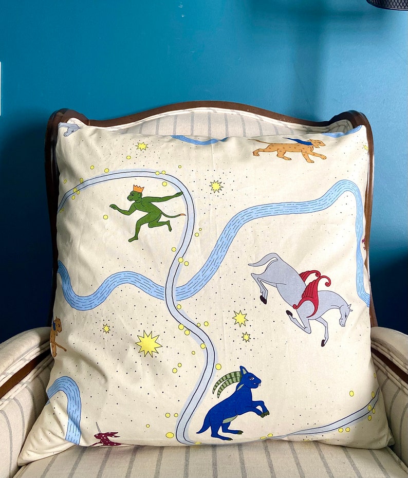 Beata Heuman, ASTERIA'S FOLLY DAY Whimsical Pillow cover image 5