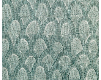 Walter G. - Scopello Celadon  linen Pillow Cover - linen pillow cover, Bright Green and Aqua block print