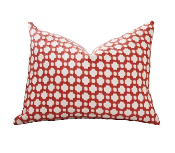 Schumacher Betwixt Spark Pillow Orange Red Designer Pillow - Etsy