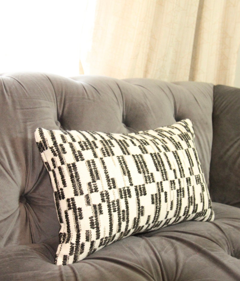 black boho pillow