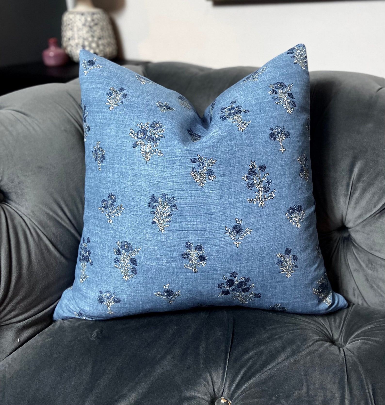 Lisa Fine Noor Pillow Cover in Indigo Etsy