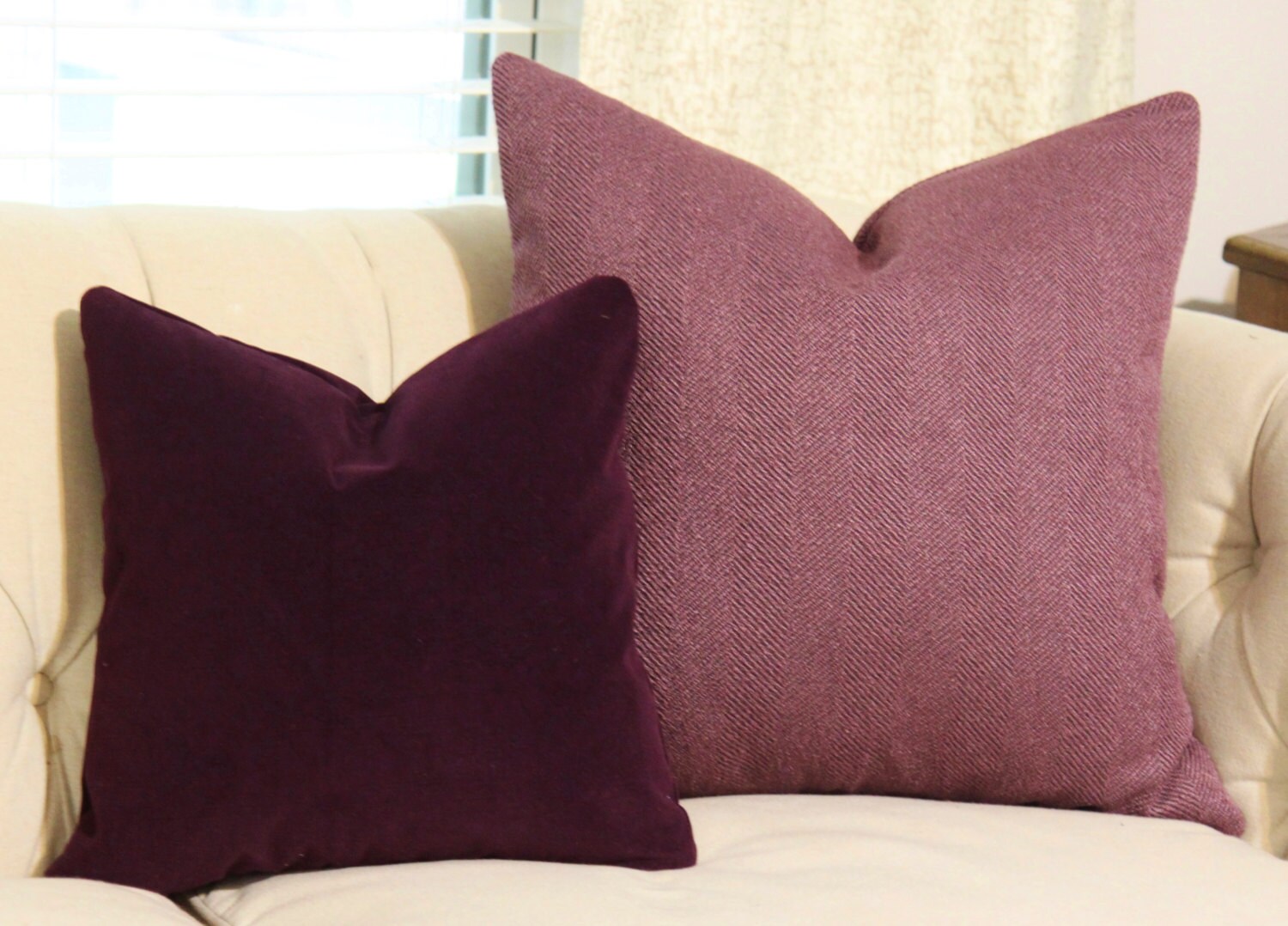 Eggplant Pillow Cover Deep Purple Pillow Cover Plum Pillow Etsy