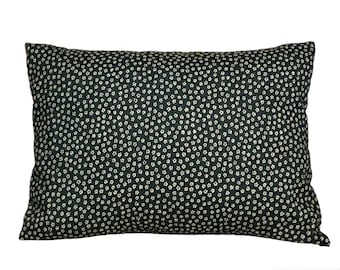 Robert Kime Dark Indigo Blue YOZAKURA BLUE small repeat floral pillow cover