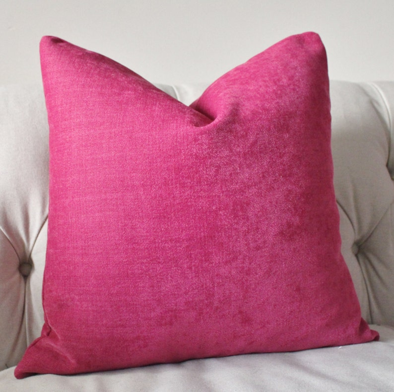 Dark Pink Pillow Raspberry Pillow Cover Designer Magenta Etsy