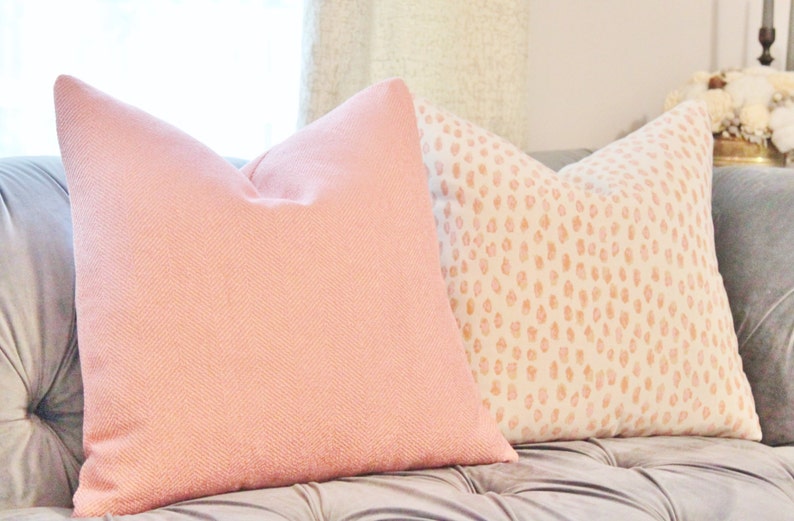 Pink Pillow Cover Outdoor Pillow Cover Peach Pink Animal Etsy