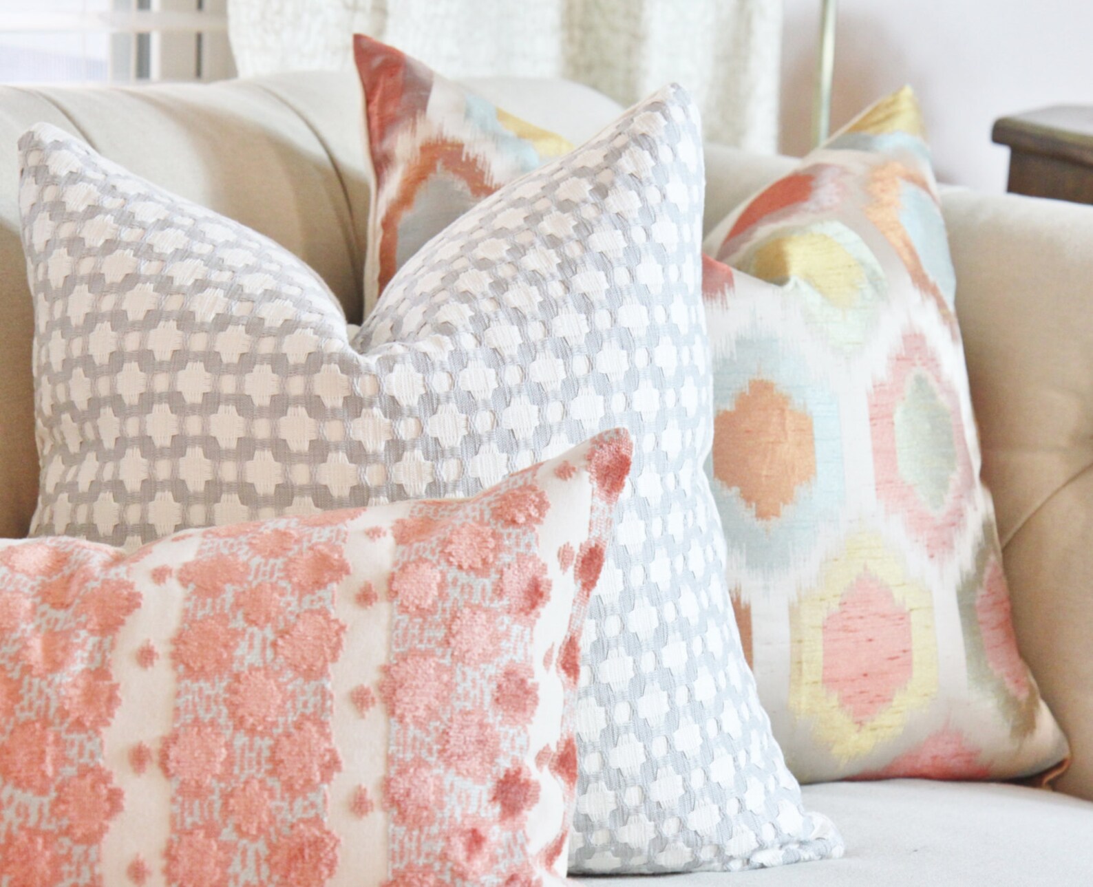 Schumacher Betwixt Zink Gray & off White Pillow Cover Etsy