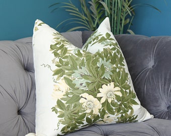 Michael S Smith MALMAISON - FONTAINE Pillow Cover - Botanical greenery with flowers pillow cover