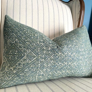 Guy Goodfellow Fez Weave in Peacock, Woven designer pillow cover