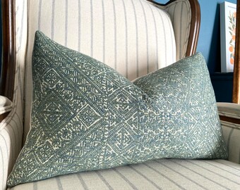 Guy Goodfellow Fez Weave in Peacock, Woven designer pillow cover