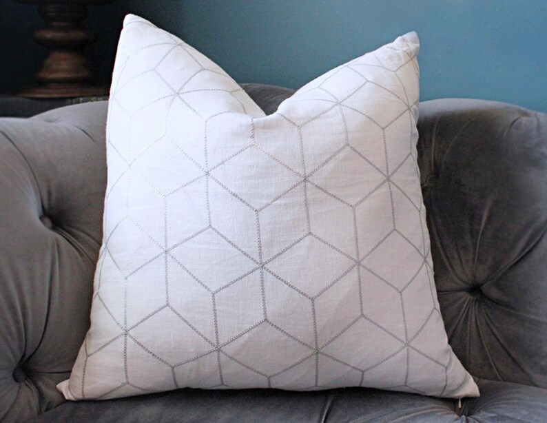 Schumacher Designer Metallic Pillow Metallic Red Toss Pillow Cover
