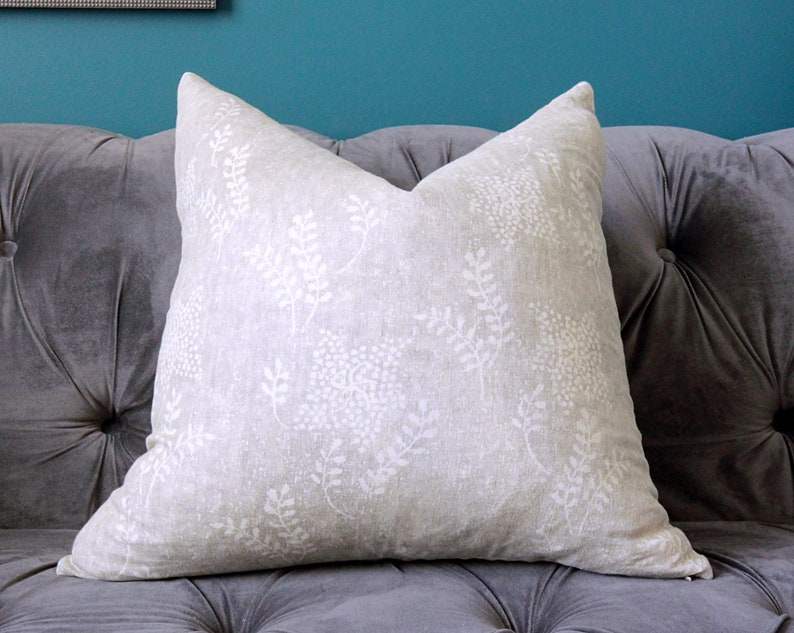 Rose Tarlow Aida in Sterling Grey Linen Pillow Cover Etsy