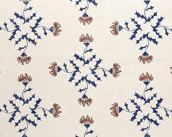 Heather Chadduck Thistleton Pillow Cover in Ochre - Blue and Ivory Pillow Cover