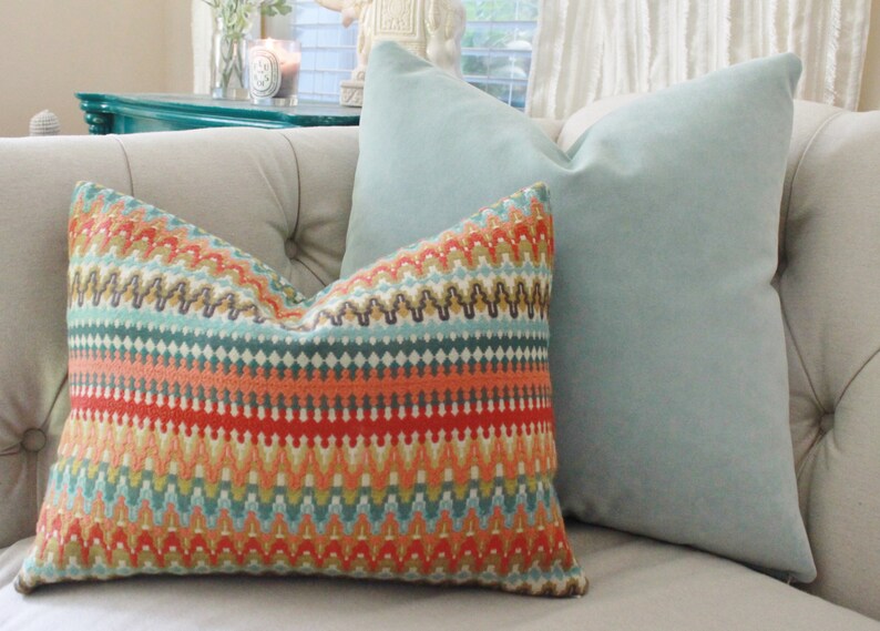 Designer Decorative French Blue Pillow Cover Cool Blue Etsy